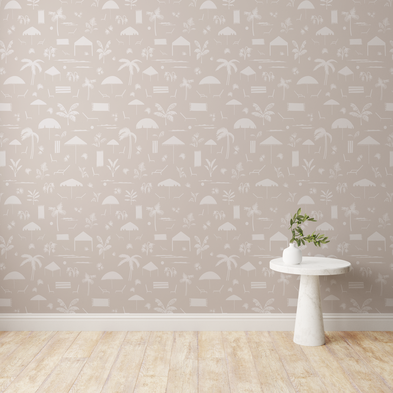 Folly Toile Wallpaper in Blush