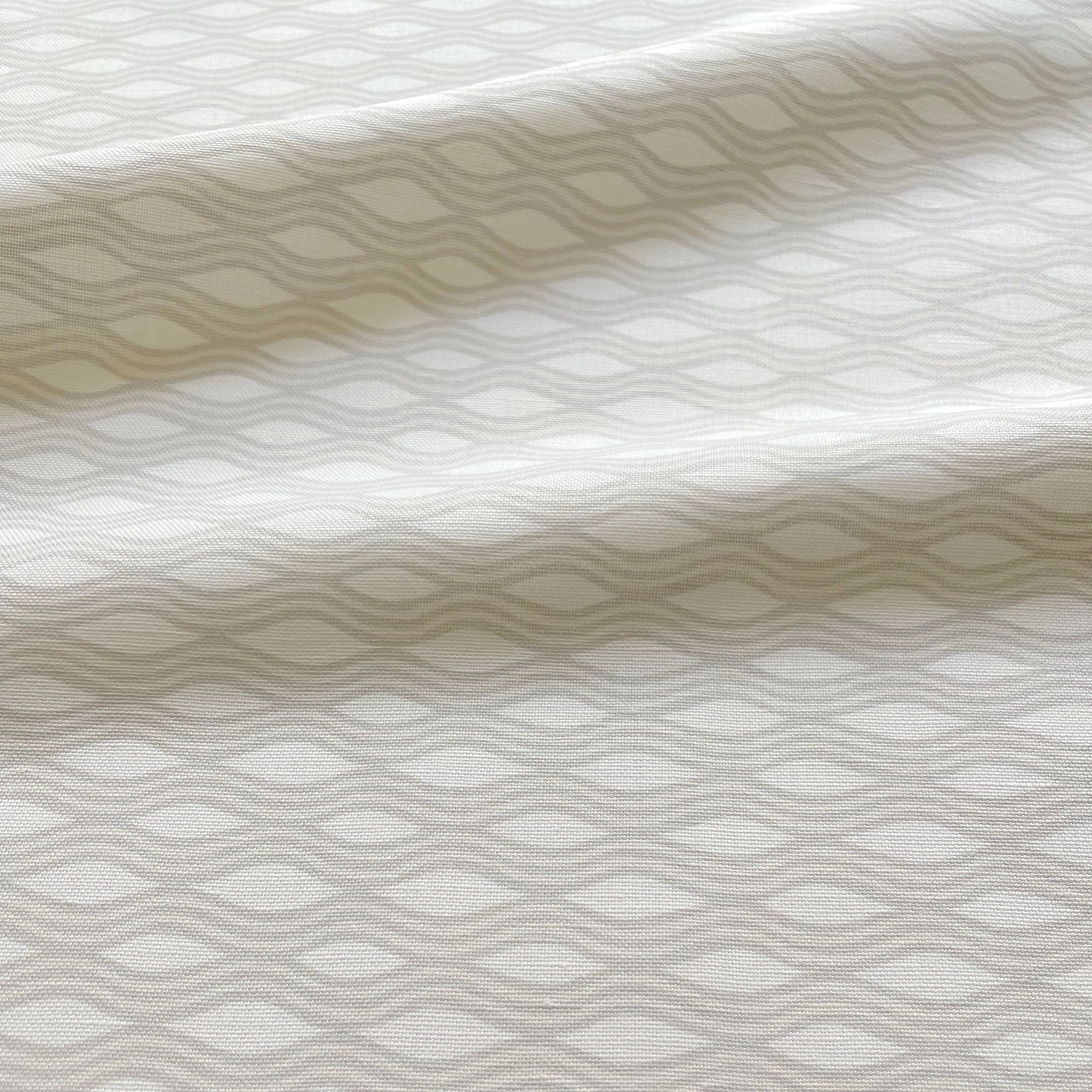 Inlet fabric in Beach by Emily Daws — close-up detail of Belgian linen, Waterways Collection