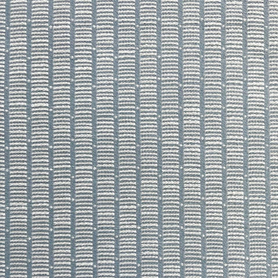 Jetty fabric in Cooper Blue by Emily Daws – close-up detail highlighting texture and linen weave, ideal for upholstery or drapery – Waterways fabric collection; Charleston luxury fabric by the yard for interiors and coastal homes