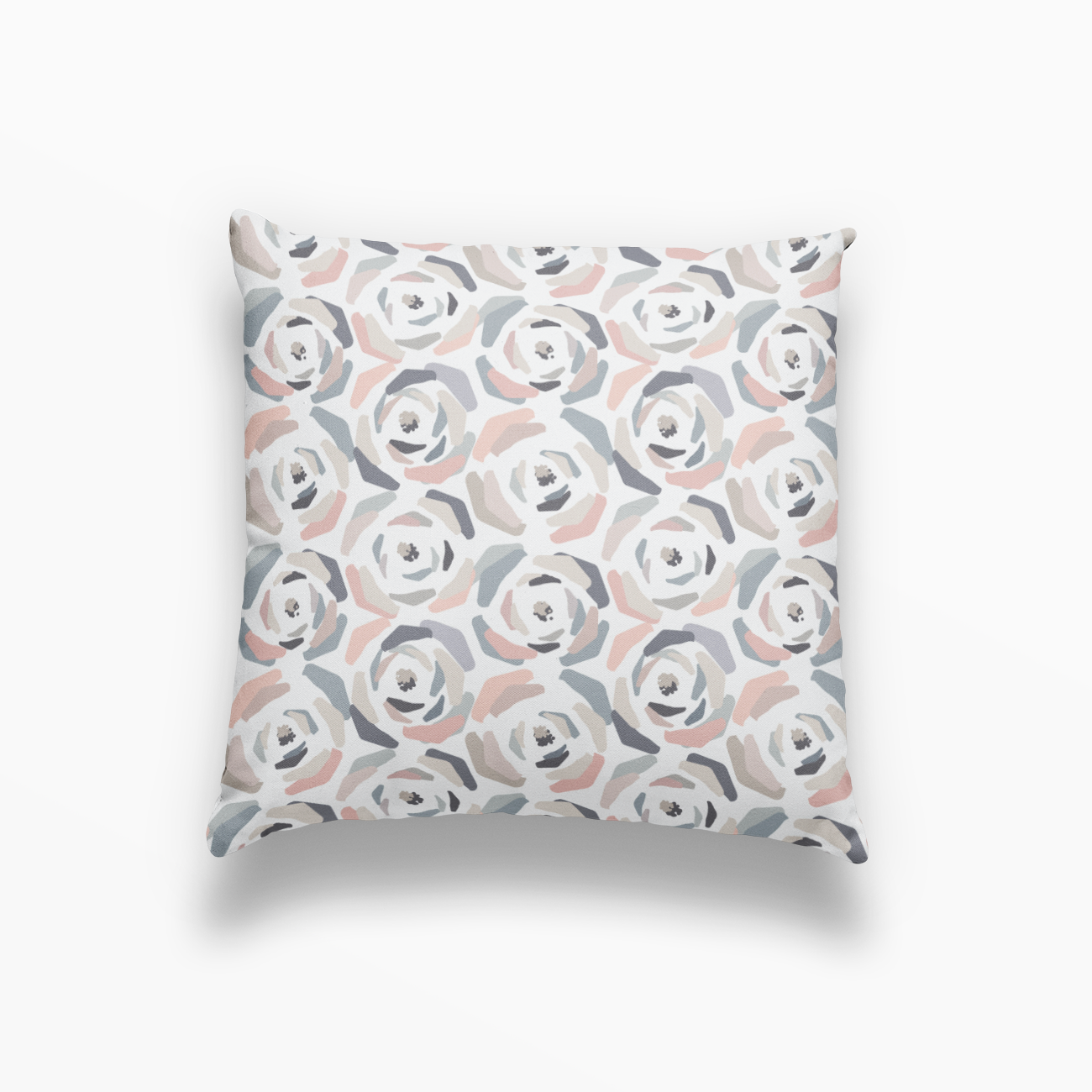 Magnolia pillow in Multi by Emily Daws – square throw pillow for layered Southern-style interiors