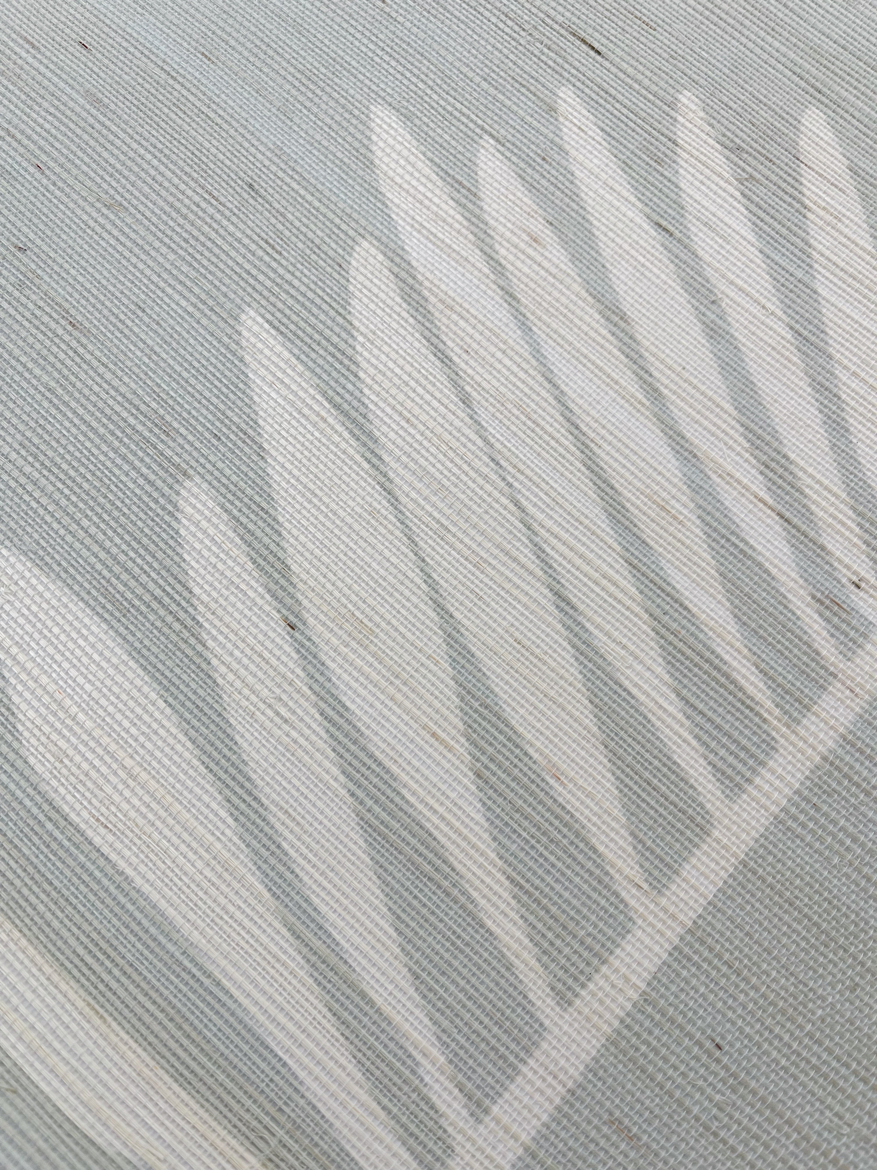 Palmetto Grasscloth wallpaper in Haint Blue – close-up showing texture and tone of design