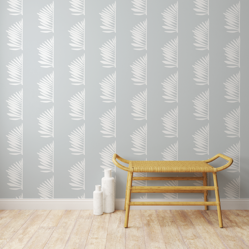 Palmetto Wallpaper in Haint Blue