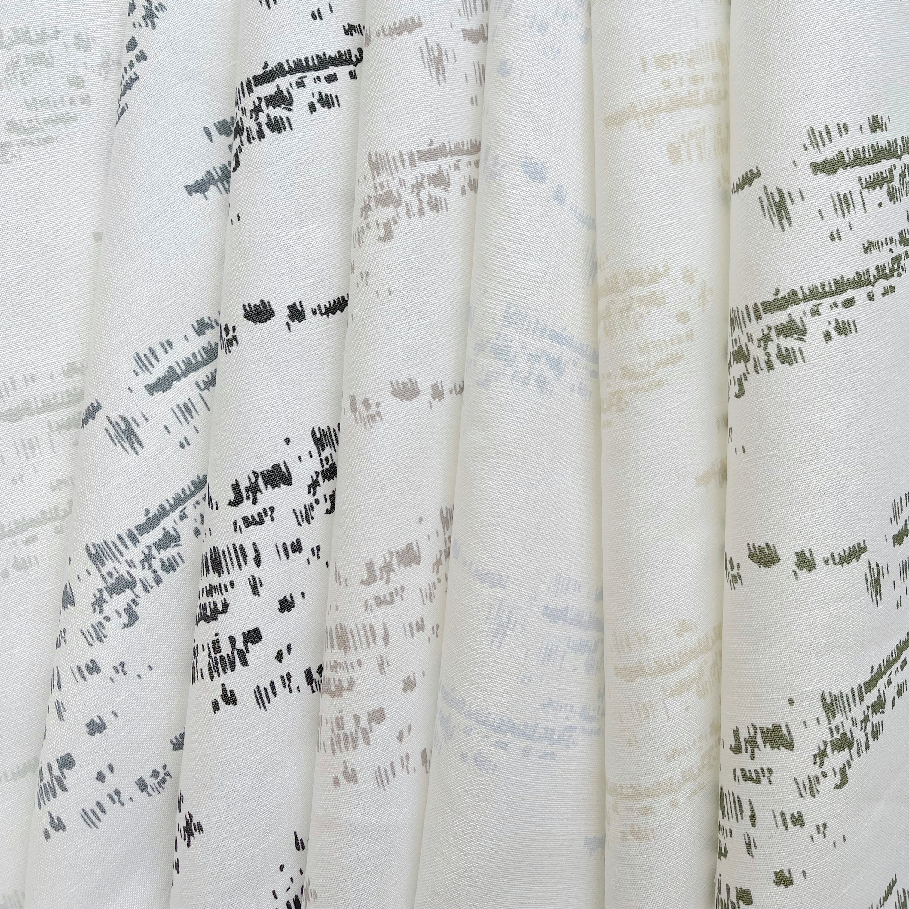 Salt Marsh fabric in Shallow by Emily Daws styled in an interior — Waterways Collection