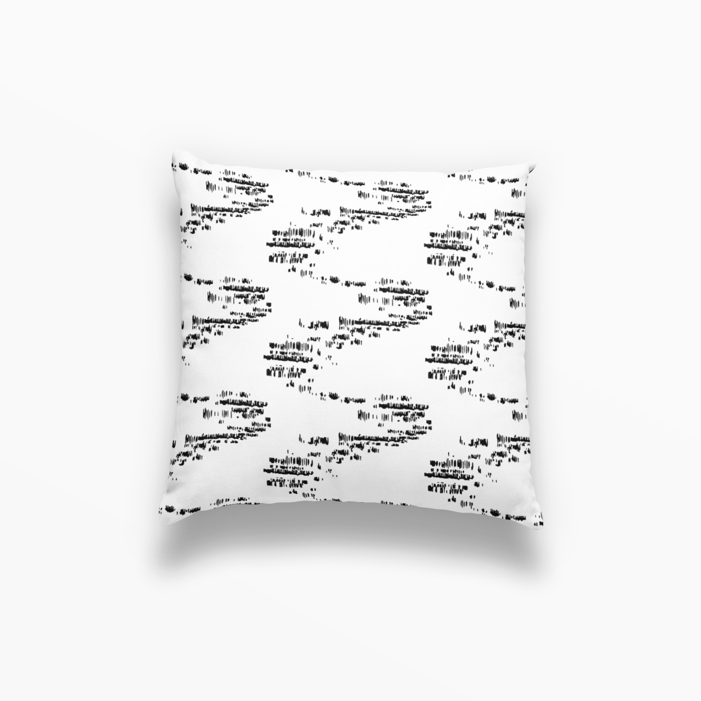 Salt Marsh pillow in Jet by Emily Daws – square throw pillow for breezy, lowcountry-inspired living