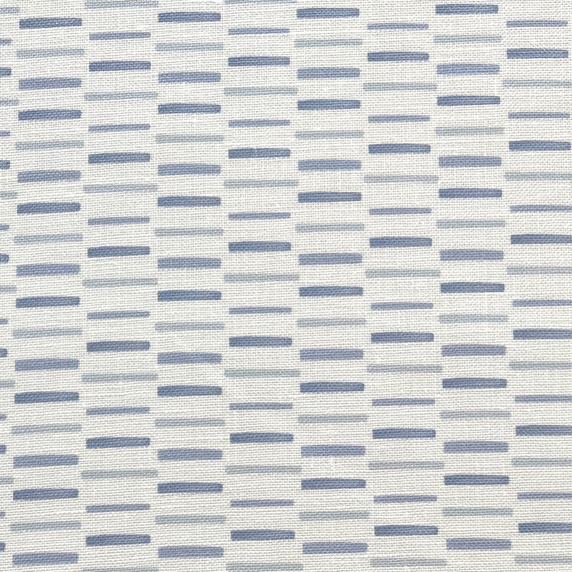 Sweetgrass fabric in Sapphire by Emily Daws – close-up view showcasing linen texture and design – Charleston fabric by the yard for interiors