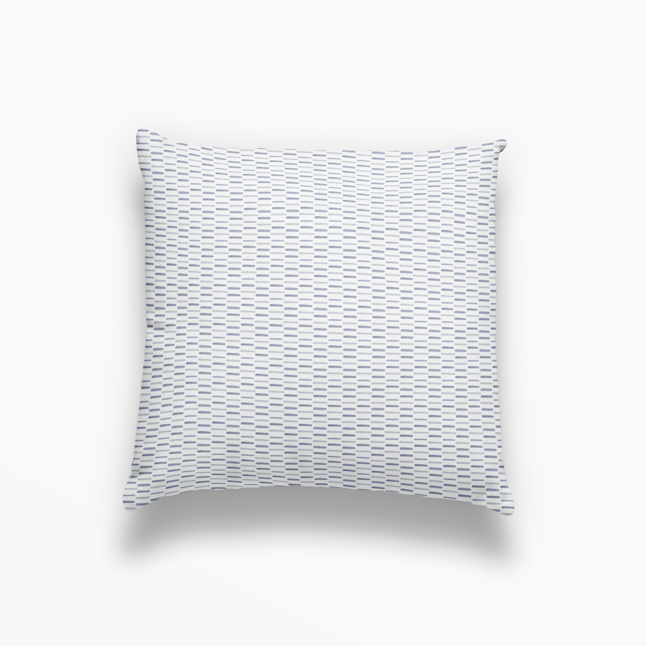 Sweetgrass pillow in Sapphire by Emily Daws – square throw pillow for layered Southern-style interiors