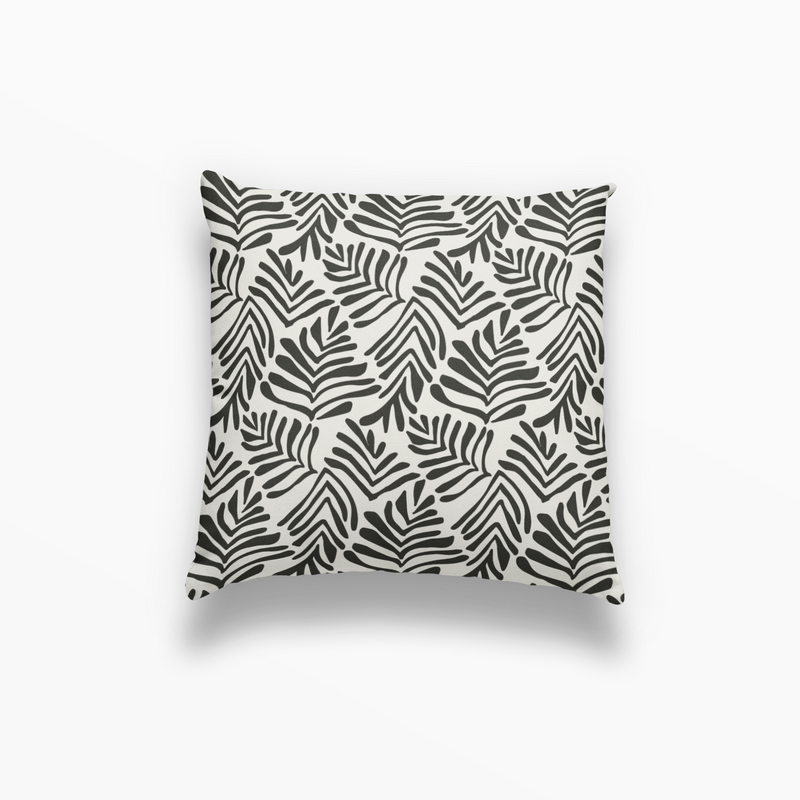 Frond Pillow in Crow